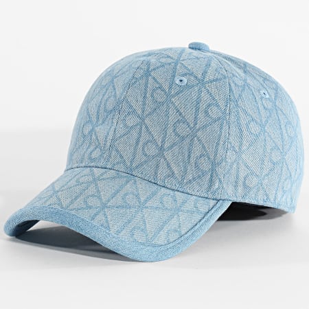 Calvin Klein - Casquette Denim Emblem Burnout Patch 5048 Bleu Clair