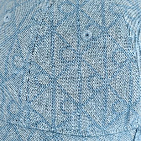 Calvin Klein - Casquette Denim Emblem Burnout Patch 5048 Bleu Clair