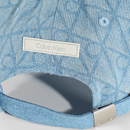 Calvin Klein - Casquette Denim Emblem Burnout Patch 5048 Bleu Clair