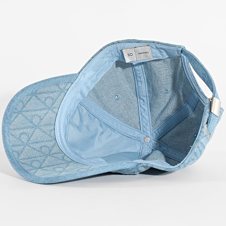 Calvin Klein - Casquette Denim Emblem Burnout Patch 5048 Bleu Clair