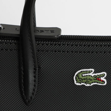 Lacoste - Sac A Main Femme Logo Brodé Crocodile XS Shopping Cross Noir