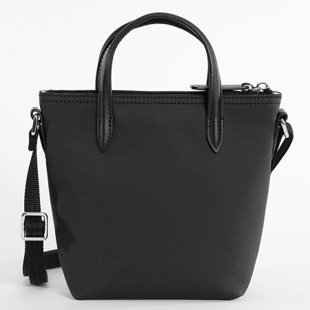 Lacoste - Sac A Main Femme Logo Brodé Crocodile XS Shopping Cross Noir