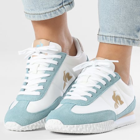 Le Coq Sportif - Zapatilla Mujer Veloce I W 2410712 Blanco Óptico Azul Cristal