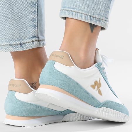 Le Coq Sportif - Zapatilla Mujer Veloce I W 2410712 Blanco Óptico Azul Cristal