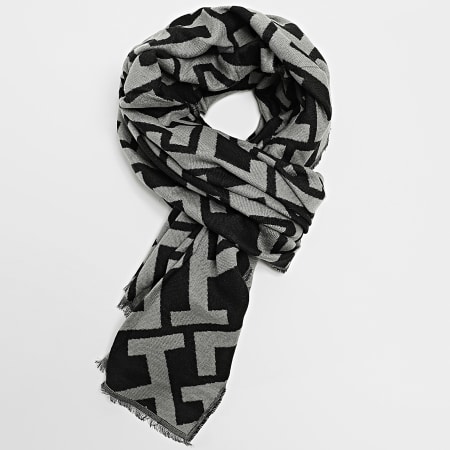 Tommy Hilfiger - Echarpe Monogram Heavy 8051 Noir Gris