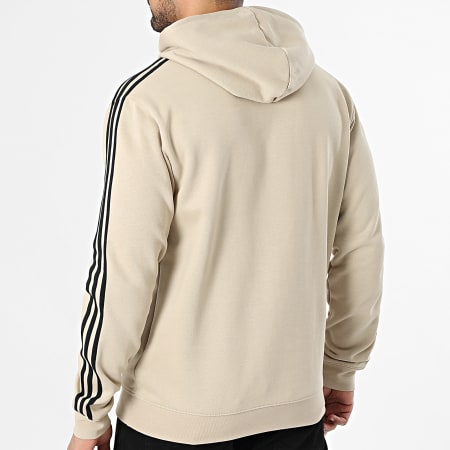 Adidas Originals - Sweat Capuche A Bandes 3 Stripes KE6678 Beige Noir