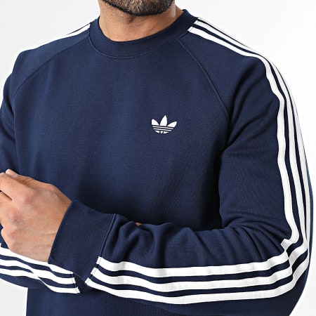 Adidas Originals - Sudadera Crewneck A Bandas 3 Stripes KE3549 Azul Marino Blanco