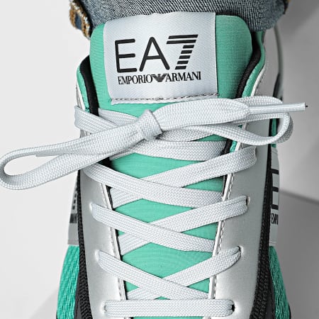 EA7 Emporio Armani - Zapatillas 7X000334-AF18610 Plata Verde Aceituna Negra