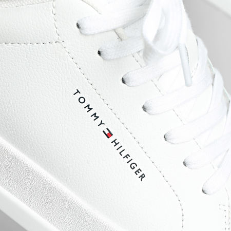 Tommy Hilfiger - Baskets Court Leather Detail Essential 5367 White Agean Sea