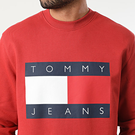 Tommy Jeans - Sweat Crewneck Big Flag 2643 Rouge