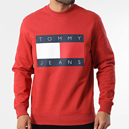 Tommy Jeans - Sweat Crewneck Big Flag 2643 Rouge