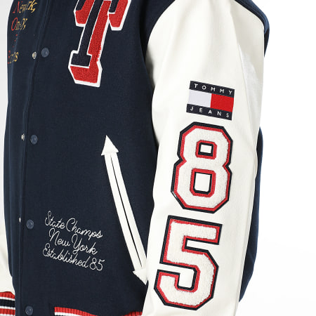 Tommy Jeans - Veste Teddy Varsity Badge 2729 Bleu Marine Blanc