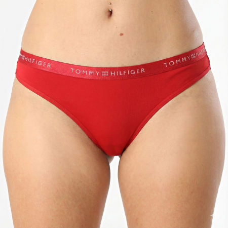 Tommy Hilfiger - Lot De 5 Strings En Dentelle Femme Thong 6136 Rouge Rose Bleu Clair