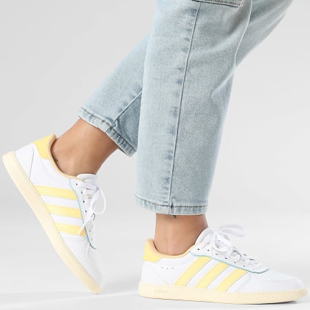 Adidas Performance - Zapatillas Mujer Breaknet Sleek J Footwear White Ice Tangerine Ice Blue