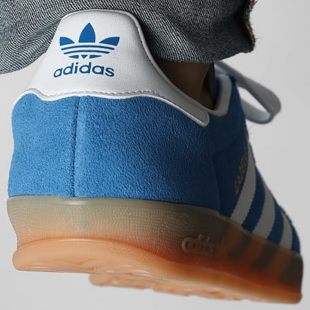 Adidas Originals - Zapatillas Gazelle Indoor JI2061 Azul Pájaro Footwear Blanco Goma 2