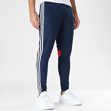 Adidas Sportswear - Pantalon Jogging A Bandes Tiro Essential JD0443 Bleu Marine Blanc