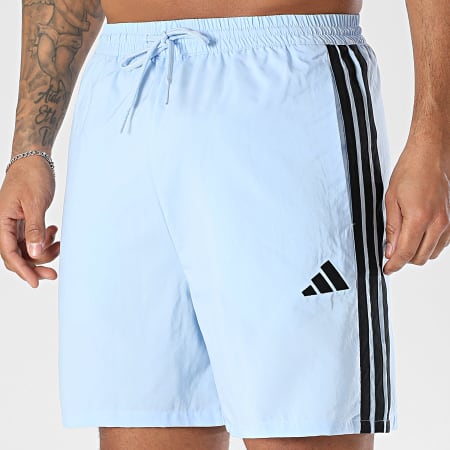 Adidas Sportswear - Short Jogging A Bandes 3 Stripes Chelsea JW1905 Bleu Clair Noir
