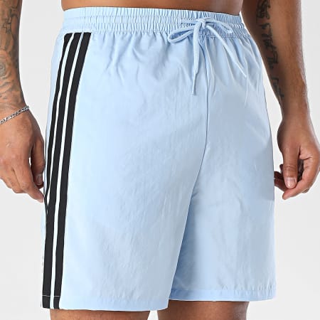 Adidas Sportswear - Short Jogging A Bandes 3 Stripes Chelsea JW1905 Bleu Clair Noir