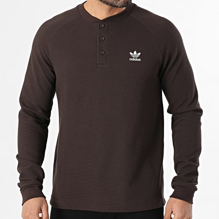 Adidas Originals - Polo Manches Longues Essentials KE1133 Marron