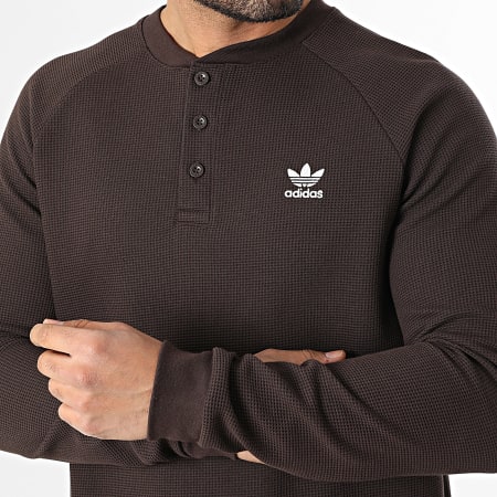 Adidas Originals - Polo Manches Longues Essentials KE1133 Marron
