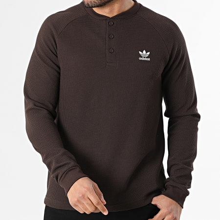 Adidas Originals - Polo Manches Longues Essentials KE1133 Marron