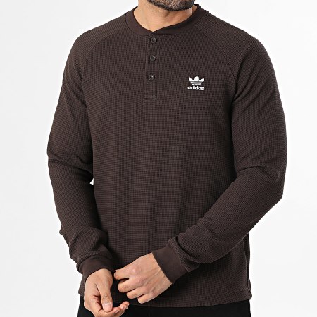 Adidas Originals - Polo Manches Longues Essentials KE1133 Marron