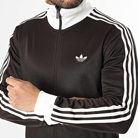 Adidas Originals - Veste Zippée Classic TT KE1665 Marron Blanc