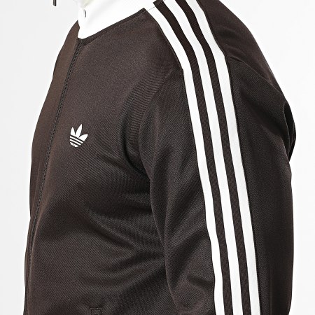 Adidas Originals - Veste Zippée Classic TT KE1665 Marron Blanc