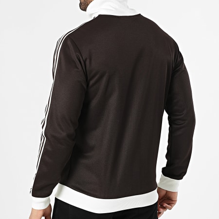 Adidas Originals - Veste Zippée Classic TT KE1665 Marron Blanc