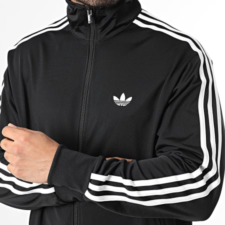 Adidas Originals - Veste Zippée A Bandes Firebird KD8312 Noir Blanc