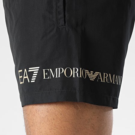 EA7 Emporio Armani - Short De Bain 7M002000-AF13049 Noir Doré