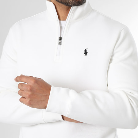 Polo Ralph Lauren - Sweat Col Zippé Original Player Beige Clair