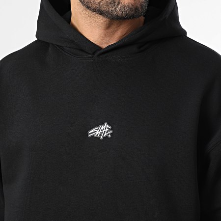 Sale Môme Paris - Sudadera Capucha Relaxed Parche Bordado SLME Negra