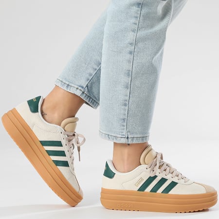 Adidas Performance - Zapatillas Mujer VL Court Bold KJ6810 Cream White Core Green Magic Beige