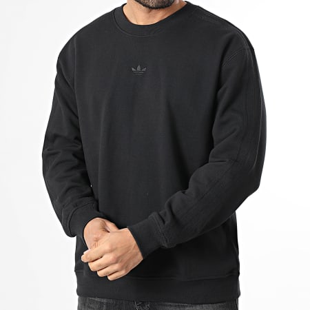 Adidas Originals - Sudadera Crewneck A Rayas Essential JC9574 Negro