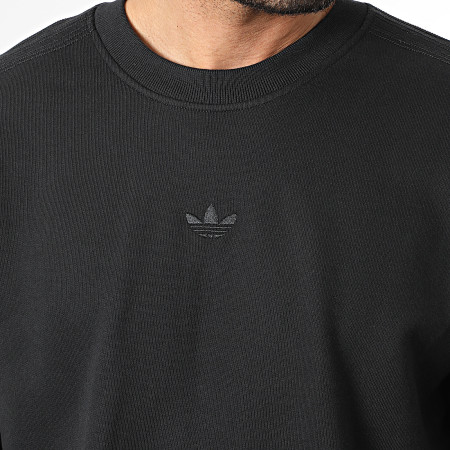 Adidas Originals - Sudadera Crewneck A Rayas Essential JC9574 Negro