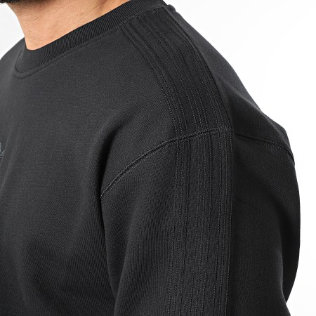 Adidas Originals - Sudadera Crewneck A Rayas Essential JC9574 Negro