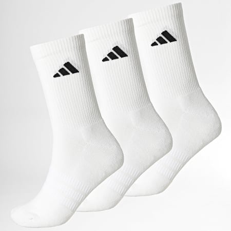 Adidas Sportswear - Lot De 3 Paires De Chaussettes Essential Crew JZ0530 Blanc Noir