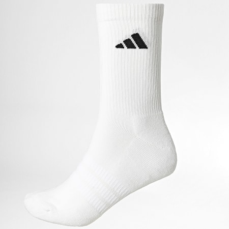 Adidas Sportswear - Lot De 3 Paires De Chaussettes Essential Crew JZ0530 Blanc Noir