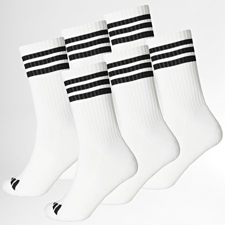 Adidas Sportswear - Lot De 6 Paires De Chaussettes 3 Stripes Essentials KE5492 Blanc Noir