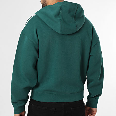 Adidas Originals - Sudadera Con Capucha con Cremallera A Rayas Spacer KD4085 Verde Blanco