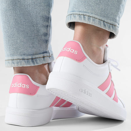 Adidas Performance - Zapatillas Mujer Grand Court 3.0 J HP3528 Footwear White Bliss Pink