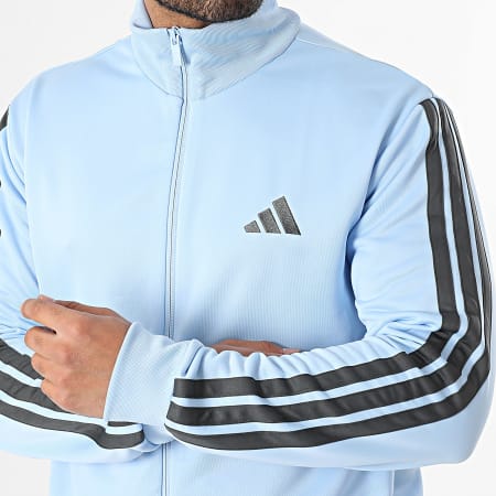 Adidas Sportswear - Ensemble De Survetement A Bandes 3 Stripes KC1363 Bleu Clair Gris Anthracite