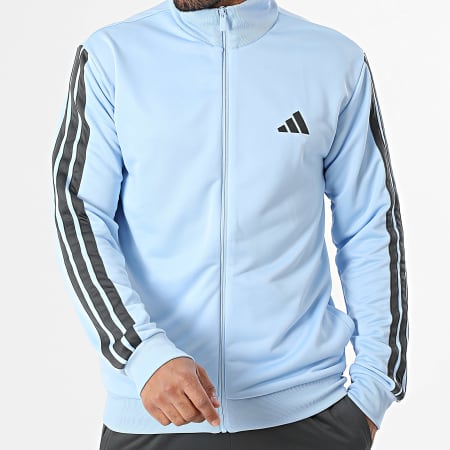 Adidas Sportswear - Ensemble De Survetement A Bandes 3 Stripes KC1363 Bleu Clair Gris Anthracite