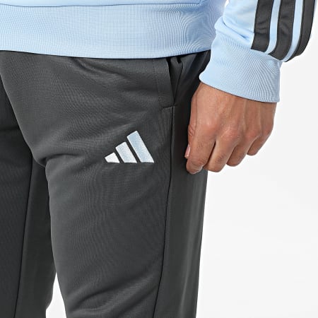 Adidas Sportswear - Ensemble De Survetement A Bandes 3 Stripes KC1363 Bleu Clair Gris Anthracite