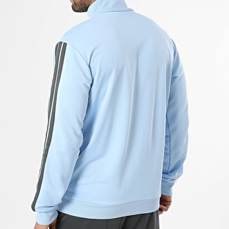 Adidas Sportswear - Ensemble De Survetement A Bandes 3 Stripes KC1363 Bleu Clair Gris Anthracite