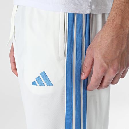 Adidas Sportswear - Pantalon Jogging A Bandes 3 Stripes Trefoil KC1376 Beige Bleu