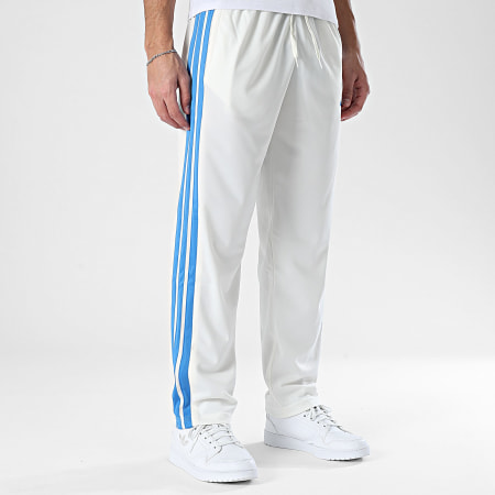 Adidas Sportswear - Pantalon Jogging A Bandes 3 Stripes Trefoil KC1376 Beige Bleu