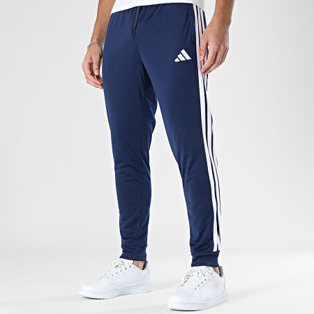 Adidas Sportswear - Pantalon Jogging A Bandes 3 Stripes Trefoil JI8812 Bleu Marine Blanc