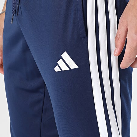 Adidas Sportswear - Pantalon Jogging A Bandes 3 Stripes Trefoil JI8812 Bleu Marine Blanc